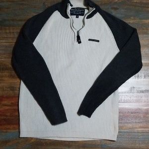 EUC Nautica zipper collared sweater